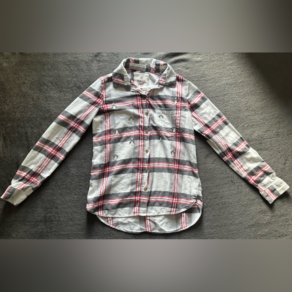 Juniors Perfect Shirt- Soft Flannel with Gems